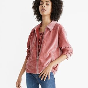 Madewell Velour Corduroy Bomber Jacket size M